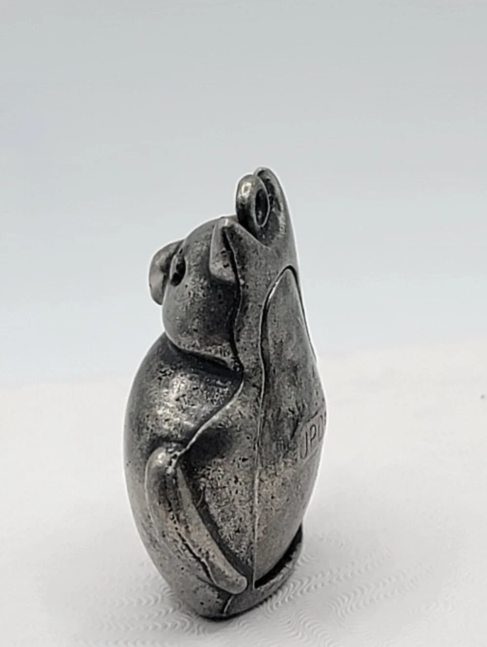 Vintage JPD Silver Tone Owl Pendant Hidden Compartment